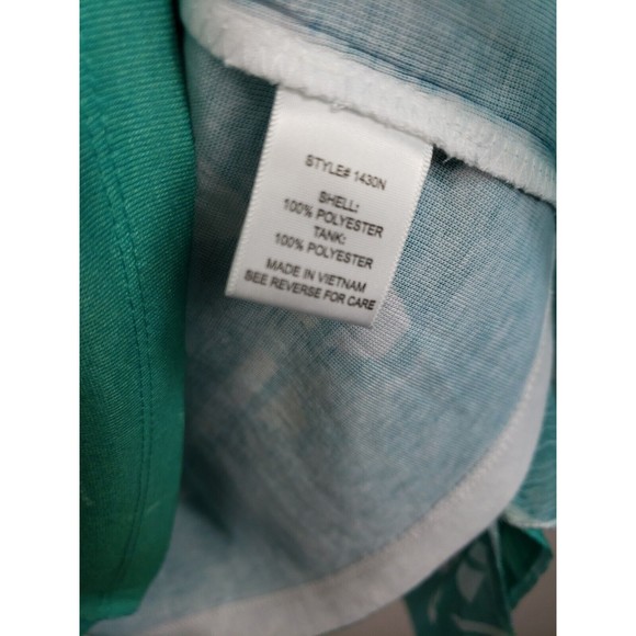 G collection womens green top size XL layered - Picture 4 of 10